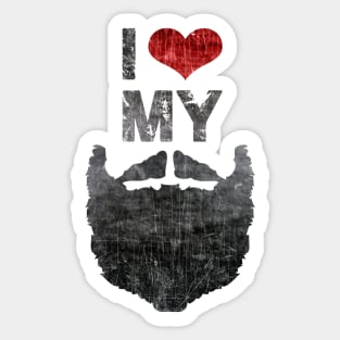 I Love My Beard Sticker